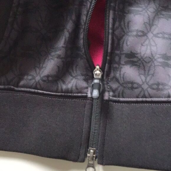 𝅺the North Face polar zip up jacket hoodie coat pink and black vest XS - Picture 7 of 15